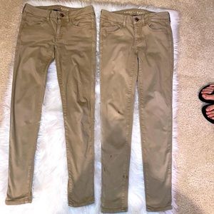 American Eagle Size 2 Khaki Jeans (2 for $15)